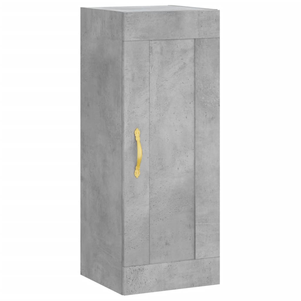 Betonszürke szerelt fa magasszekrény 34,5x34x180 cm 7