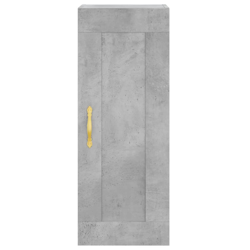 Betonszürke szerelt fa magasszekrény 34,5x34x180 cm 8