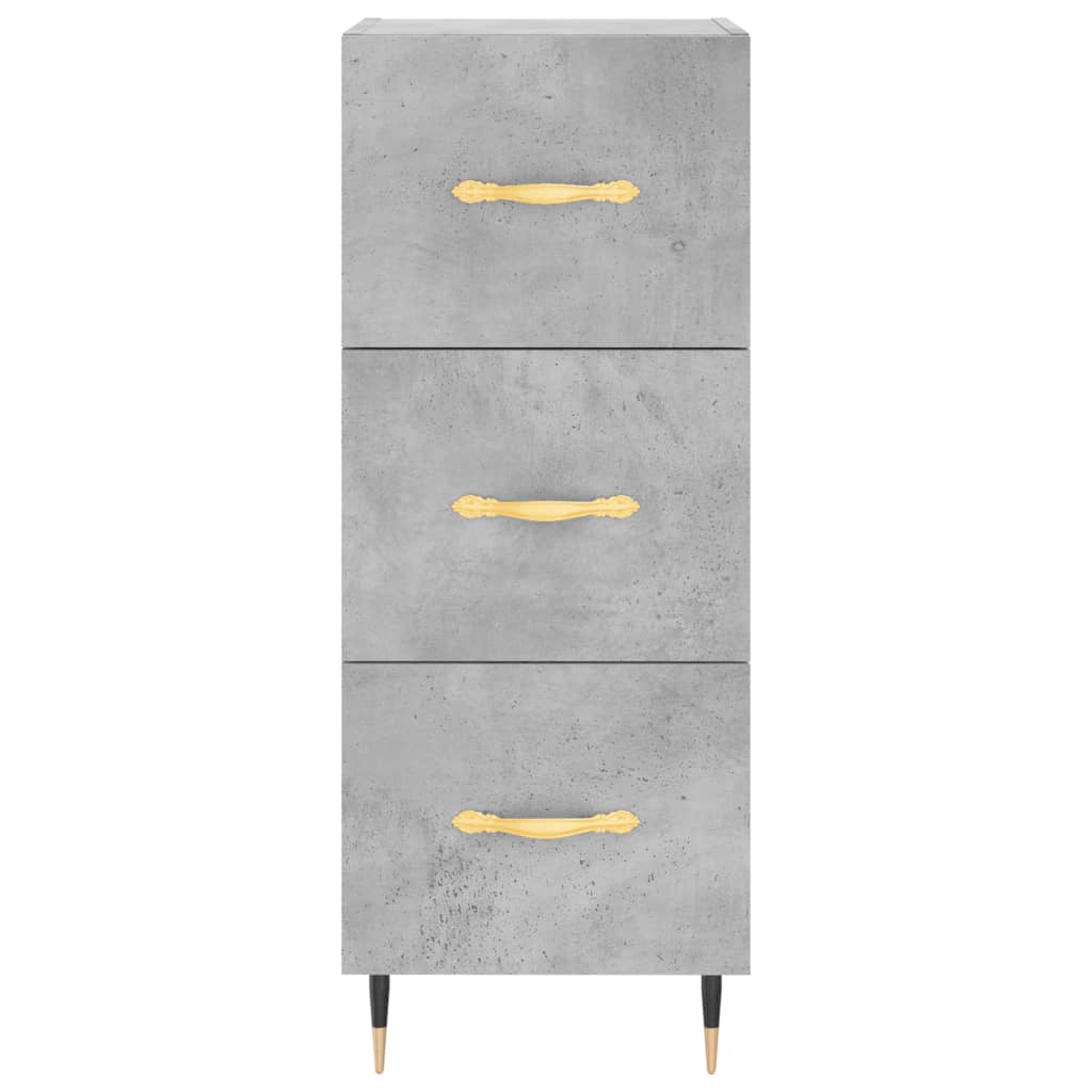 Betonszürke szerelt fa magasszekrény 34,5x34x180 cm 6