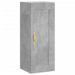 Betonszürke szerelt fa magasszekrény 34,5x34x180 cm 8