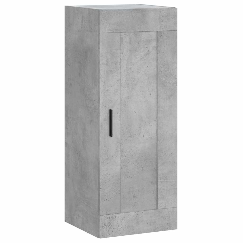 Betonszürke szerelt fa magasszekrény 34,5x34x180 cm 8