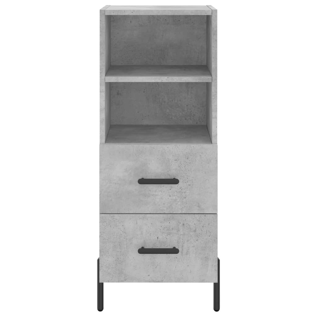 Betonszürke szerelt fa magasszekrény 34,5x34x180 cm 6