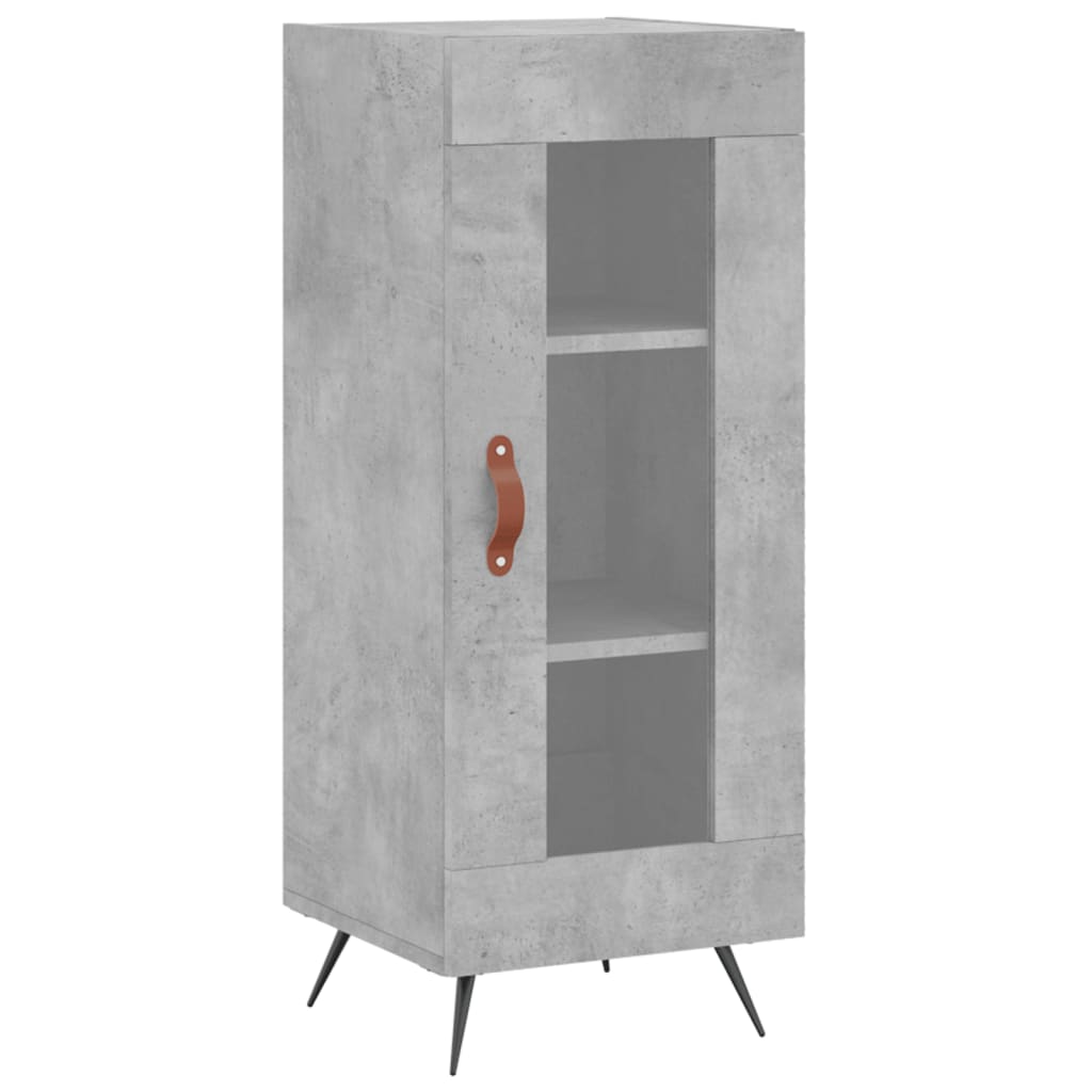 Betonszürke szerelt fa magasszekrény 34,5x34x180 cm 5