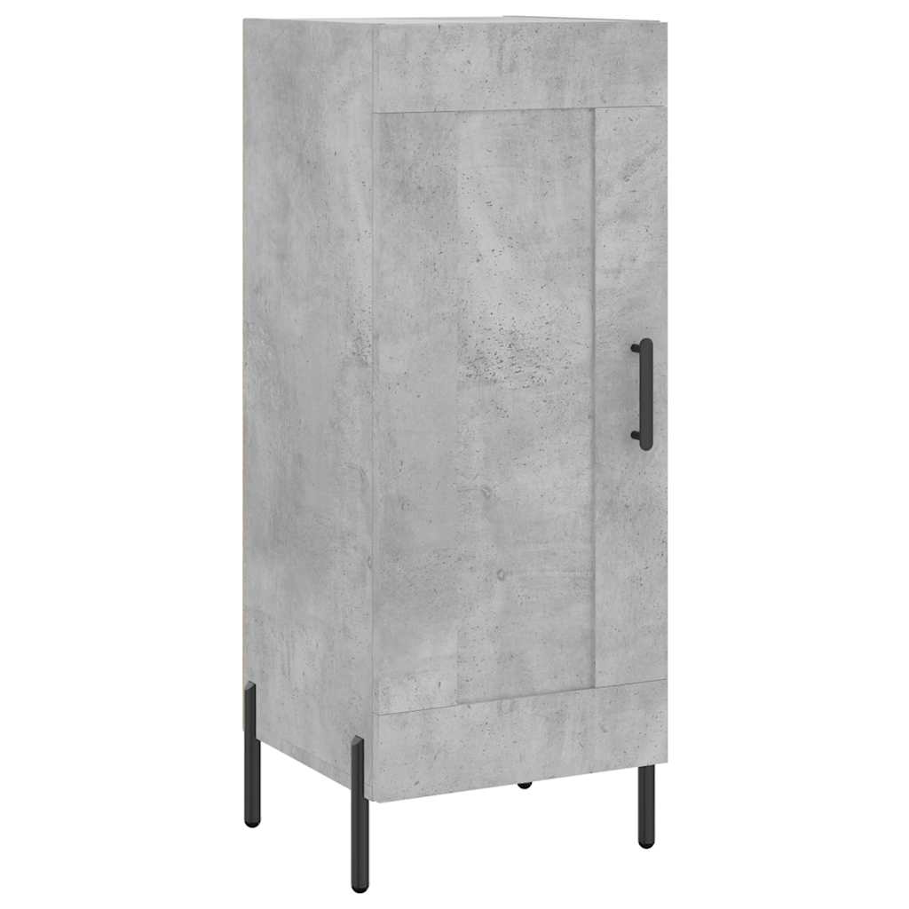 Betonszürke szerelt fa magasszekrény 34,5x34x180 cm 5