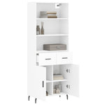 Fehér szerelt fa magasszekrény 69,5 x 34 x 180 cm 3