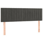 Sötétszürke bársony rugós ágy matraccal 140x190 cm 6