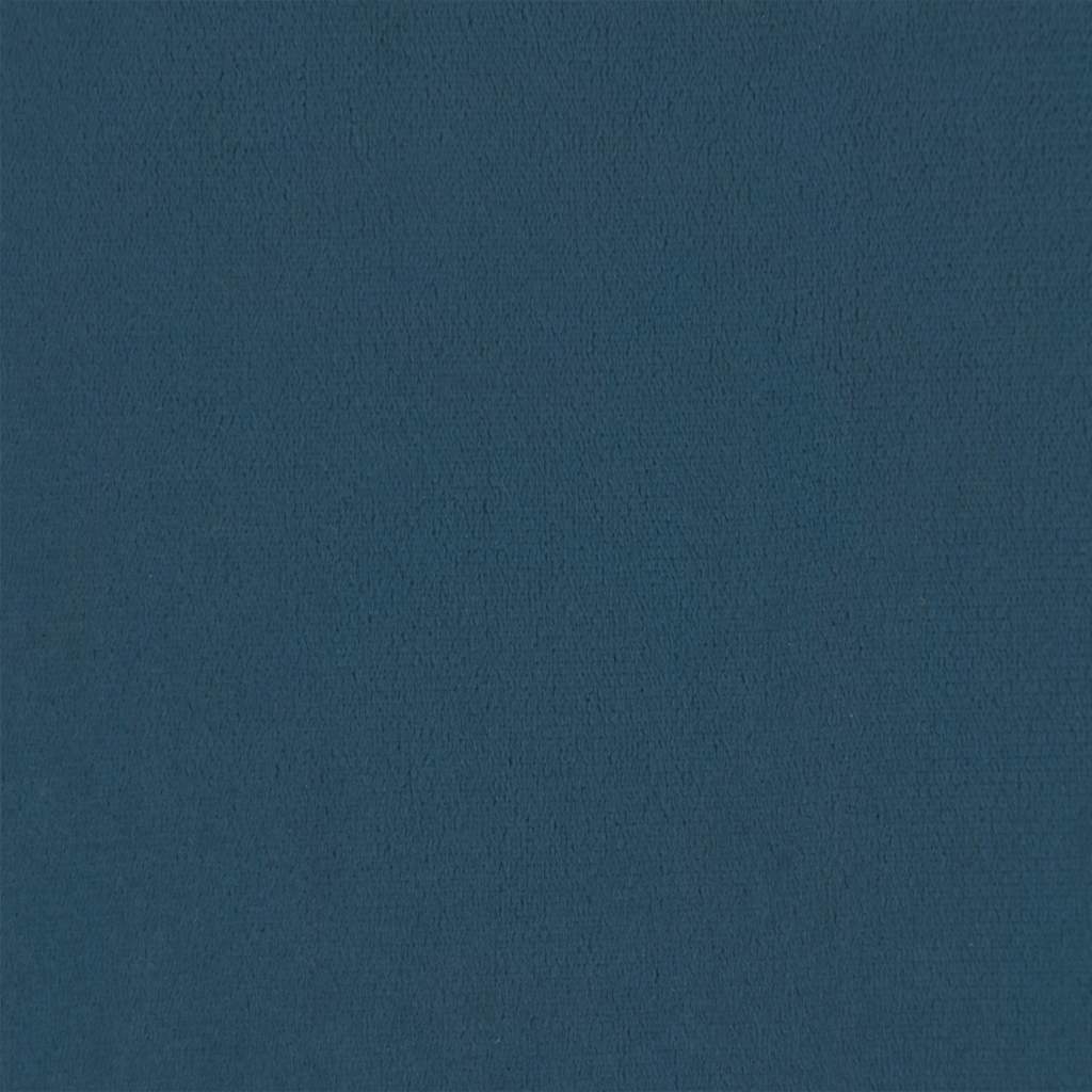 Sötétkék bársony rugós ágy matraccal 140x200 cm 7