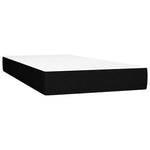 Fekete szövet rugós ágy matraccal 90x200 cm 5