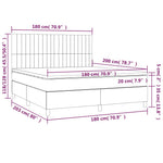 Tópszínű szövet rugós ágy matraccal 180 x 200 cm 6