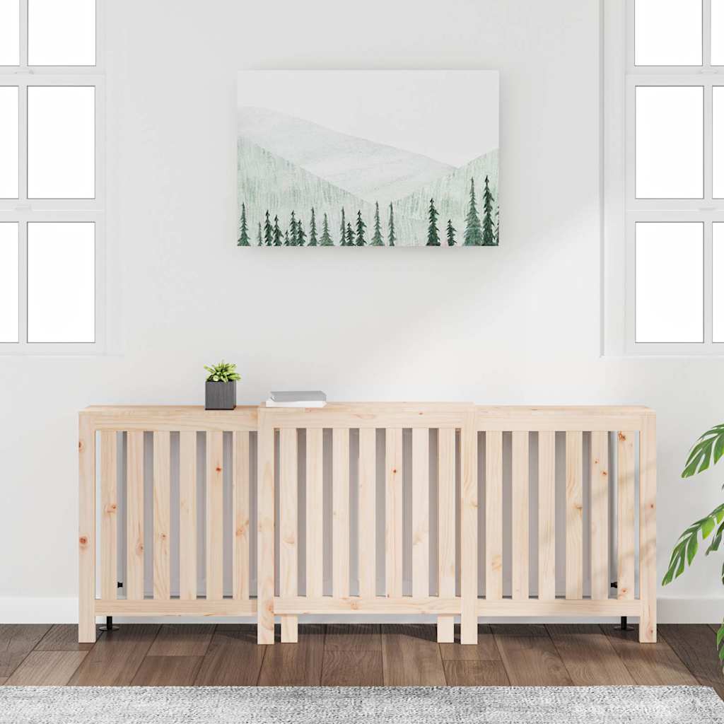 Tömör fenyőfa radiátorburkolat 210x21x85 cm 3