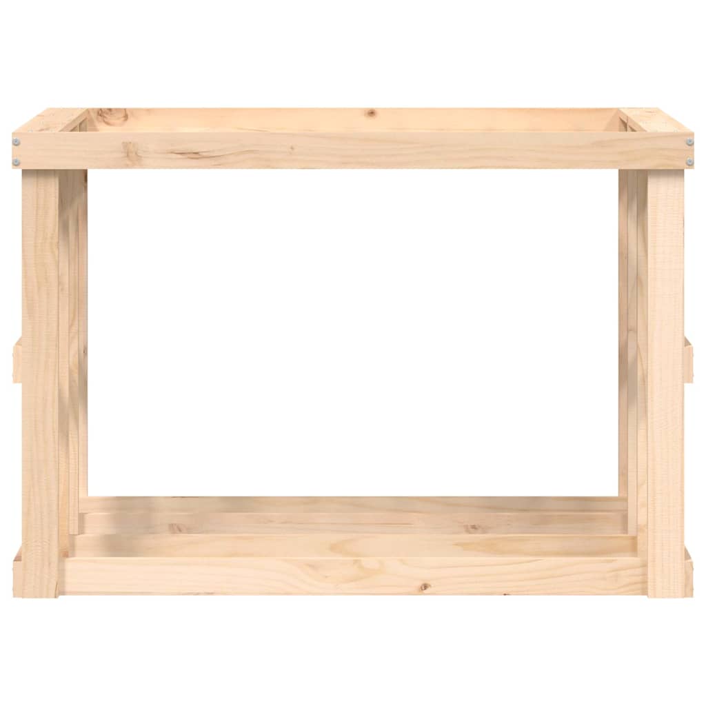 Tömör fenyőfa kültéri rönktároló 108x52x74 cm 5