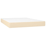 Krémszínű szövet rugós ágy matraccal 140 x 190 cm 6
