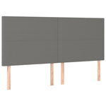 Sötétszürke szövet rugós ágy matraccal 200 x 200 cm 5