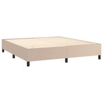 Cappuccino színű műbőr rugós ágy matraccal 180 x 200 cm 4