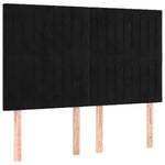 Fekete bársony rugós ágy matraccal 140 x 190 cm 5