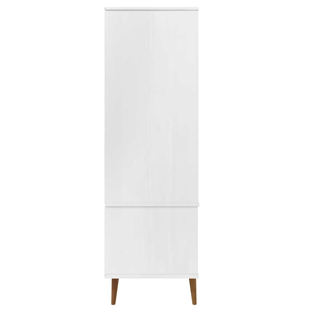 MOLDE fehér tömör fenyőfa gardrób 90 x 55 x 175 cm 6