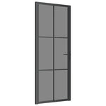Fekete ESG üveg és alumínium beltéri ajtó 83 x 201,5 cm 2