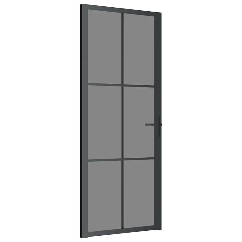 Fekete ESG üveg és alumínium beltéri ajtó 83 x 201,5 cm 2