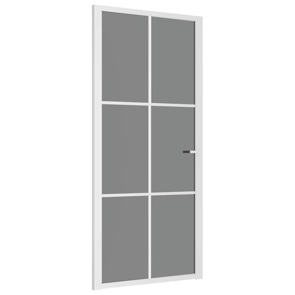 Fehér ESG üveg és alumínium beltéri ajtó 93 x 201,5 cm 2