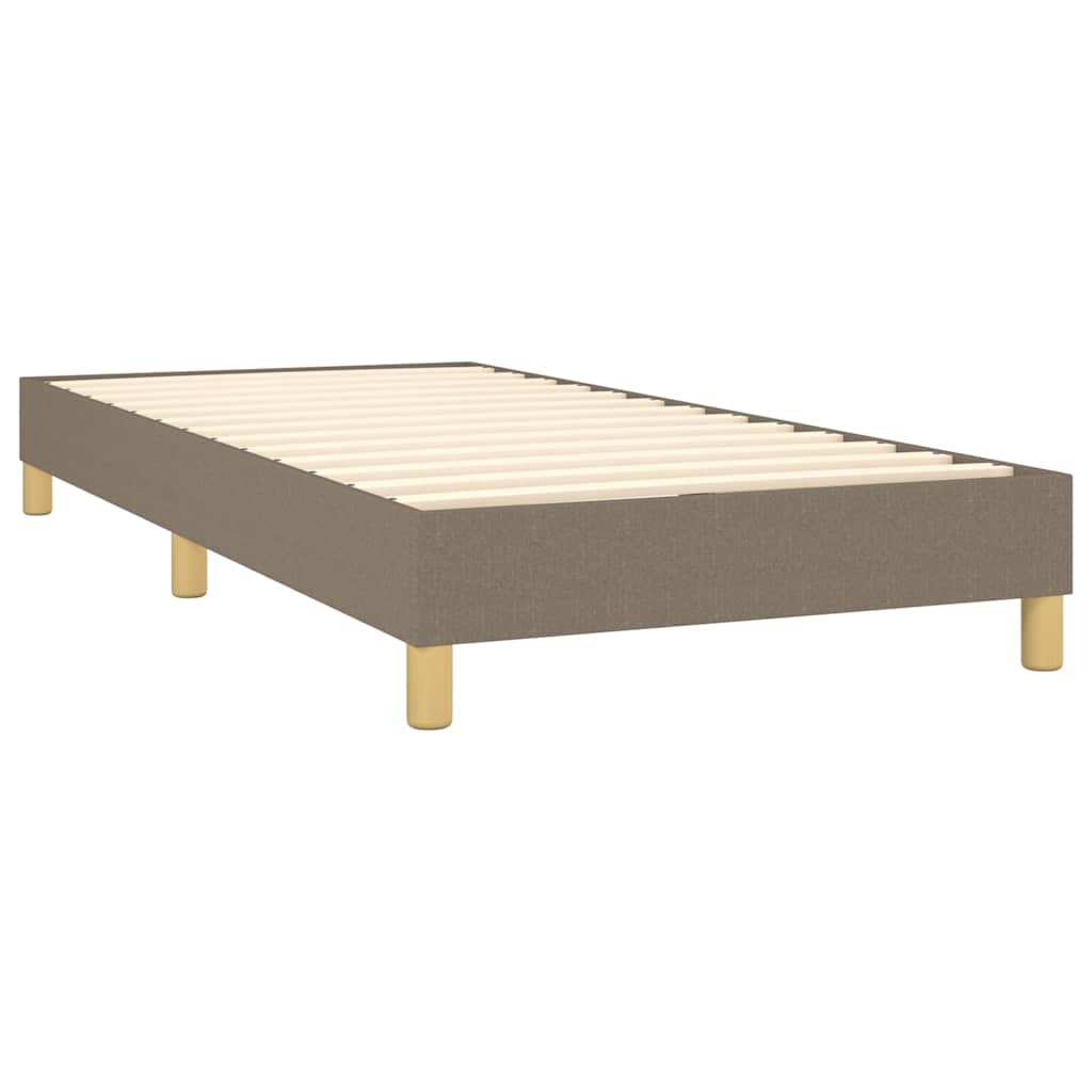 Tópszínű szövet rugós ágy matraccal 100 x 200 cm 4