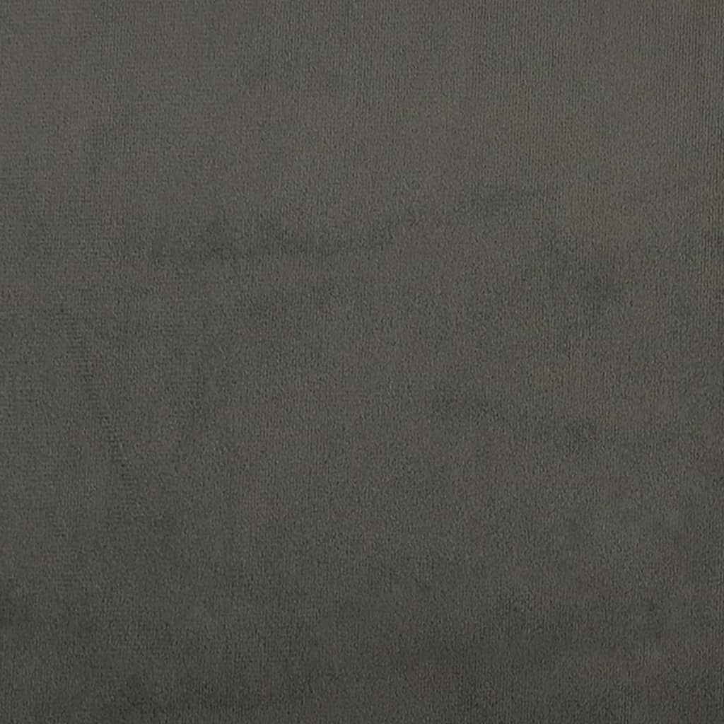 Sötétszürke bársony rugós ágy matraccal 90 x 200 cm 9