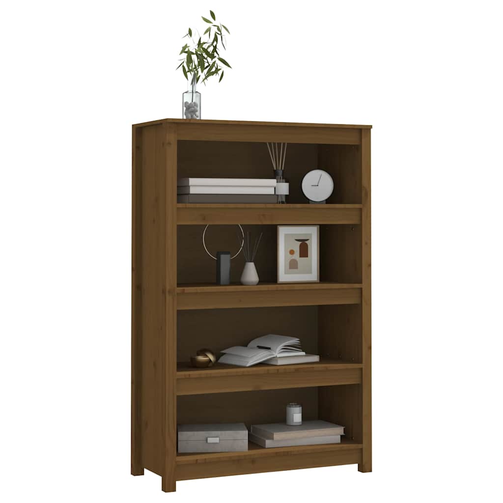 Mézbarna tömör fenyőfa faliszekrény 80 x 35 x 126 cm 6