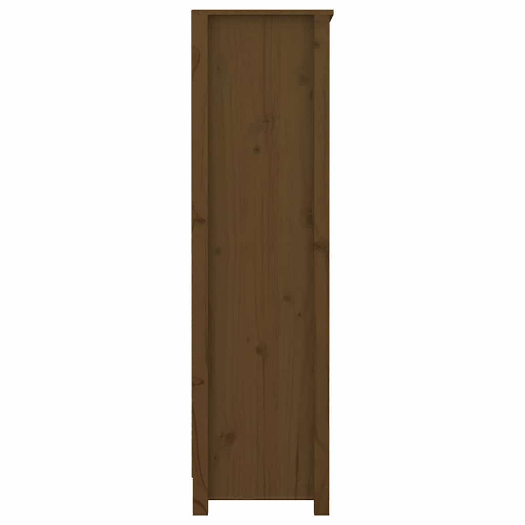 Mézbarna tömör fenyőfa faliszekrény 80 x 35 x 126 cm 5