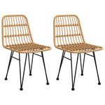 2 db polietilén rattan kerti szék 48 x 62 x 84 cm 2