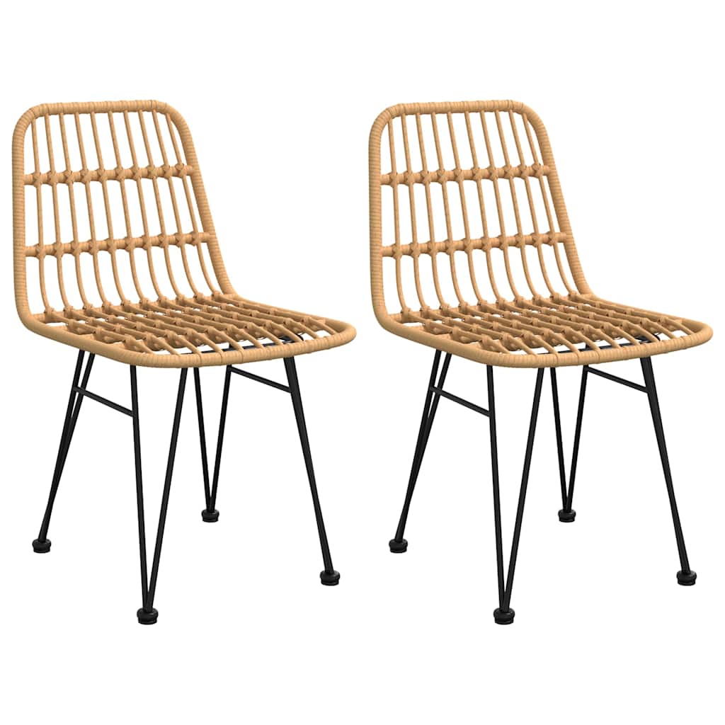 2 db polietilén rattan kerti szék 48 x 62 x 84 cm 2