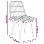 2 db polietilén rattan kerti szék 48 x 62 x 84 cm 8