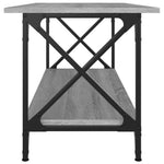 Szürke sonoma szerelt fa és vas dohányzóasztal 100 x 45 x 45 cm 5
