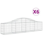 6 db íves horganyzott vas gabion kosár 200x30x40/60 cm 2