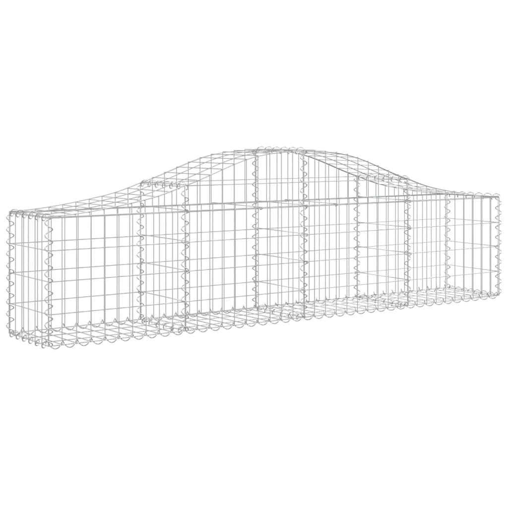 6 db íves horganyzott vas gabion kosár 200x30x40/60 cm 3