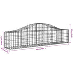6 db íves horganyzott vas gabion kosár 200x30x40/60 cm 6