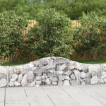 6 db íves horganyzott vas gabion kosár 200x30x40/60 cm
