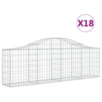 18 db íves horganyzott vas gabion kosár 200x30x60/80 cm 2