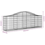 18 db íves horganyzott vas gabion kosár 200x30x60/80 cm 6