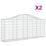 2 db íves horganyzott vas gabion kosár 200x30x80/100 cm 2