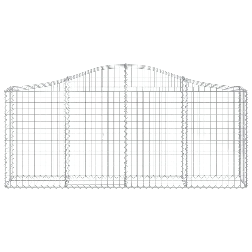 2 db íves horganyzott vas gabion kosár 200x30x80/100 cm 4