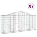 7 db íves horganyzott vas gabion kosár 200x30x80/100 cm 2
