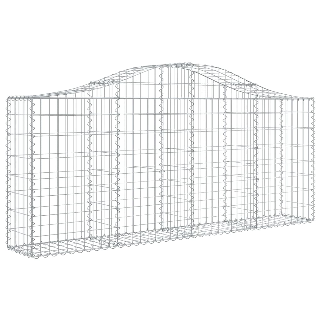 7 db íves horganyzott vas gabion kosár 200x30x80/100 cm 3