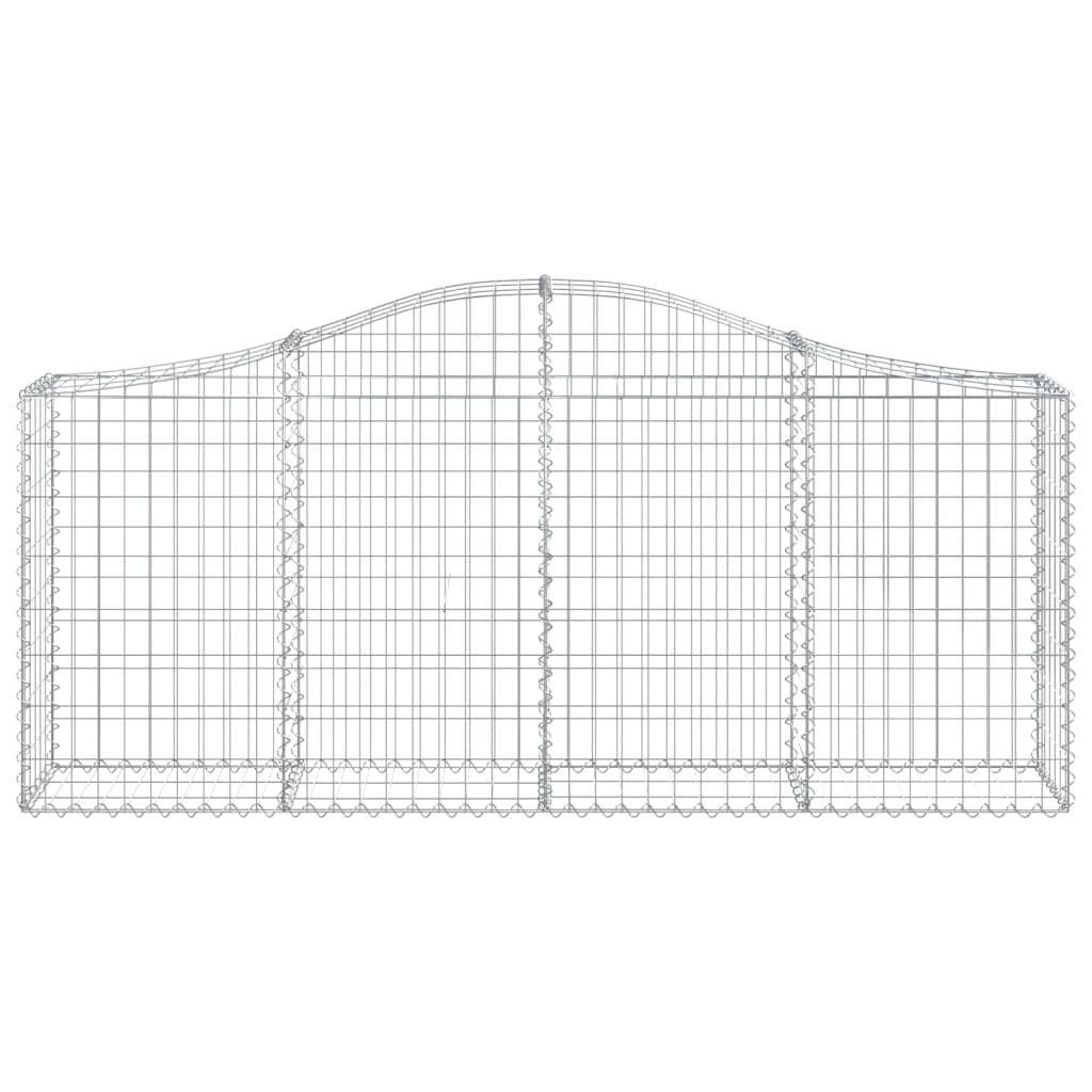 7 db íves horganyzott vas gabion kosár 200x30x80/100 cm 4