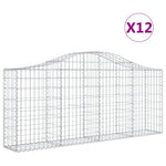 12 db íves horganyzott vas gabion kosár 200x30x80/100 cm 2