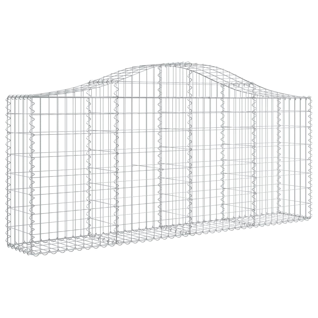 12 db íves horganyzott vas gabion kosár 200x30x80/100 cm 3