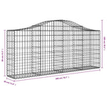 12 db íves horganyzott vas gabion kosár 200x30x80/100 cm 6