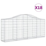 18 db íves horganyzott vas gabion kosár 200x30x80/100 cm 2