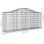 18 db íves horganyzott vas gabion kosár 200x30x80/100 cm 6
