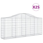 25 db íves horganyzott vas gabion kosár 200x30x80/100 cm 2