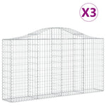 3 db íves horganyzott vas gabion kosár 200x30x100/120 cm 2