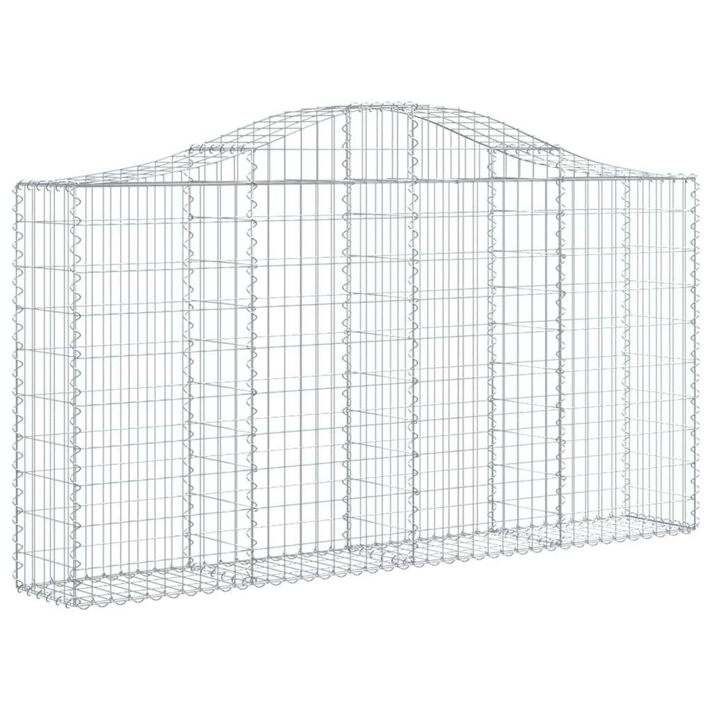 3 db íves horganyzott vas gabion kosár 200x30x100/120 cm 3